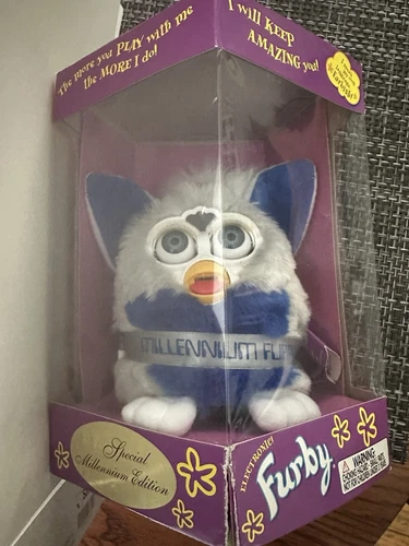 Furby Special Millennium Edition 1999 Blue Electronic Toy Tiger 70-894