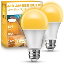 New Best Sleep Light Bulb Amber Bulbs for Therapy, Blue Blocking, 1900K Dim 60W