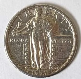 1917-S 25C Type 2 A-UNC