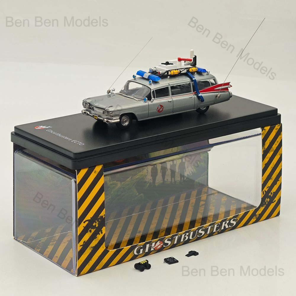 YS 1:64 Ghostbusters Ecto-1 Varnish Diecast Model Minicar Limited
