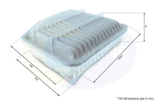 Air Filter 243 mm Length 77 mm Height Fits Lexus IS Toyota RAV4 COMLINE CTY12188