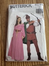 Butterick 5749 Robin Hood Maid Marion Costume Pattern Size L/XL