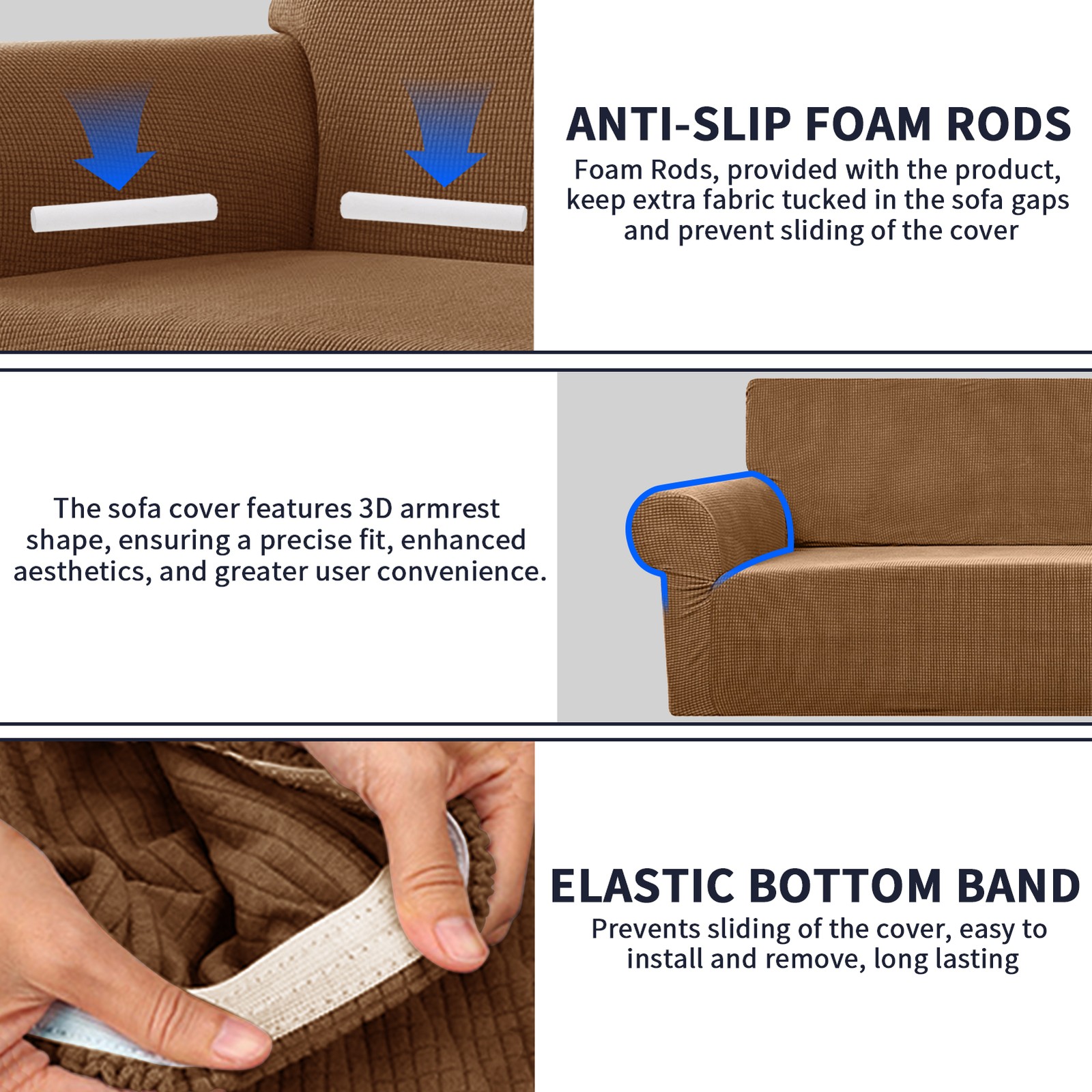 PREMIUM Elastic STRETCH SOFA COVERS Slipcover Protector Settee 1/2/3/4 Seater US