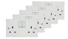 Crabtree Capital White 2 G Switched Socket 4306 (BOX OF 5)