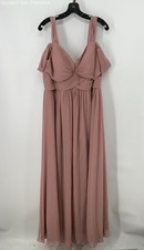Azazie Pink Sweetheart Neck Sleeveless Bridesmaid Maxi Womens Dress Size C