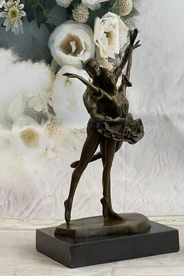 Hand Made Two Dancers Dancing Ballerina Real Bronze Sculpture Statue Art Nouveau
