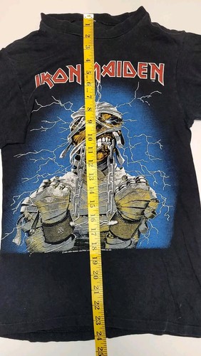 Vintage 1984 IRON MAIDEN "World Slavery" Tour Long Sleeve T-Shirt Mens Small - Picture 5 of 10