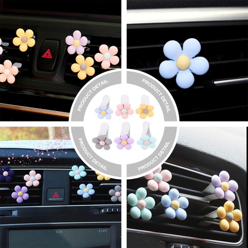 6PCS Flower Car Vent Clamps Flower Car Vent Clamps Air Outlet Clip Flower Decor - Picture 10 of 12