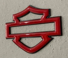 Harley Davidson Emblems 2 pcs BLACK&RED Puffy Custom CVO  Fuel Tank Badge