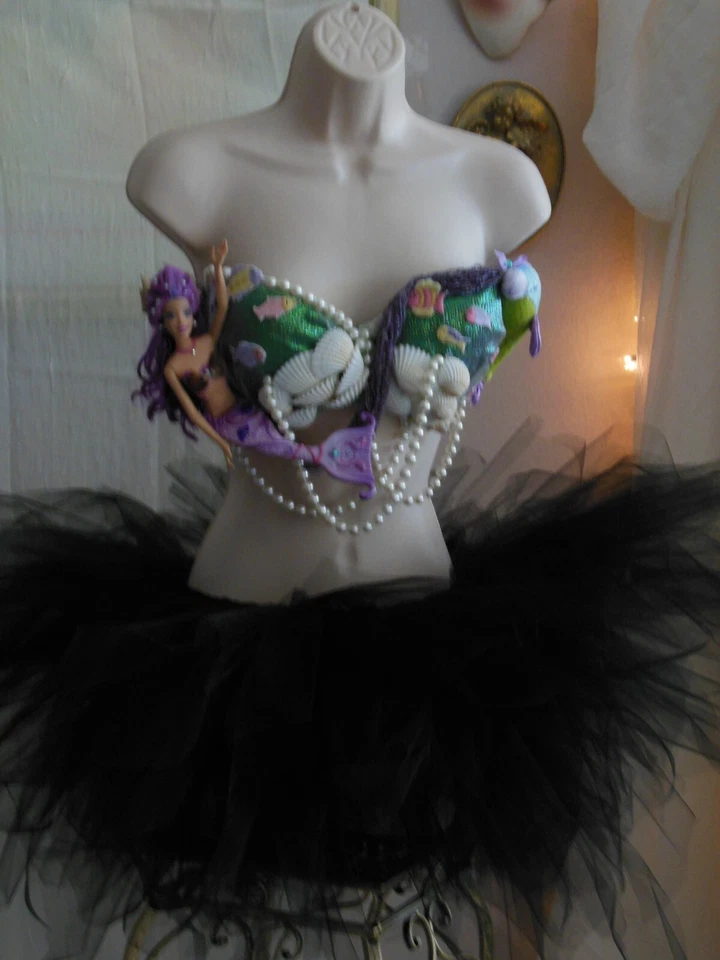 Sujetador Sirena Fantasía Barbie Hecho a Mano Disfraz Personalizado por Violet Castle Costumery Foto 2 de 4