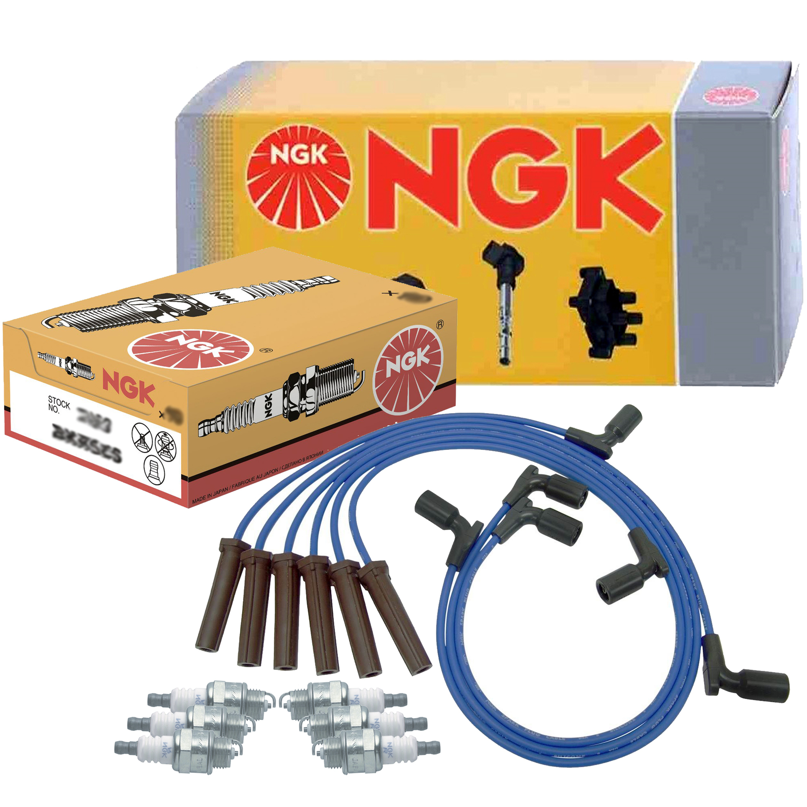 NGK Wire  6 Standard Spark Plugs Gap 0.028 Kit For Buick Chevrolet Pontiac V6