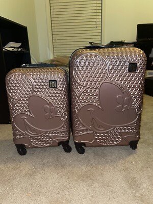 FUL x Disney Minnie Mouse Rose Gold 24” 21”Luggage Set NWT