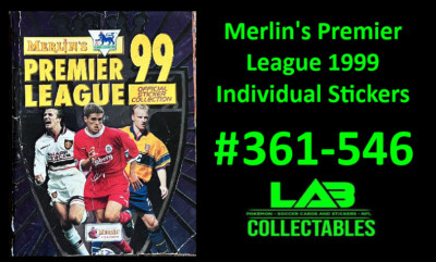 Merlin's Premier League 1999 einzelne Sticker #361-546 komplett Ihr Set