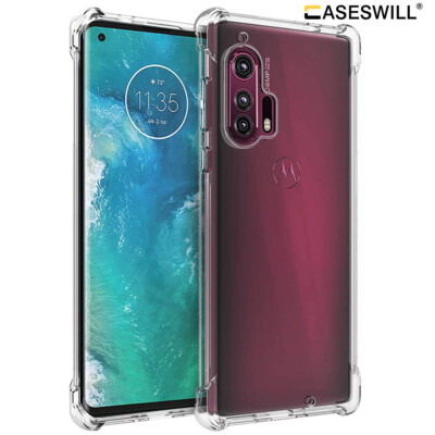 For Motorola Edge Plus Case Clear Transparent Shockproof Flexible TPU Cover
