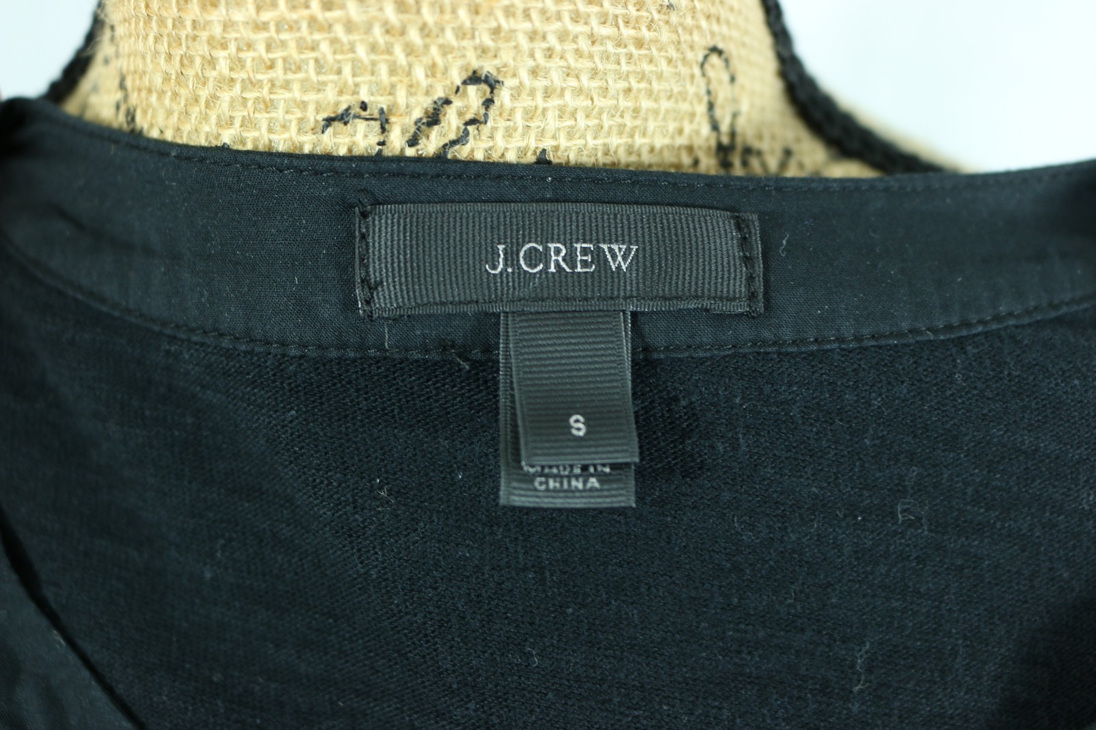 J. CREW 100% Cotton Dress Women's Small Lace Trimmed A-Line Solid Black