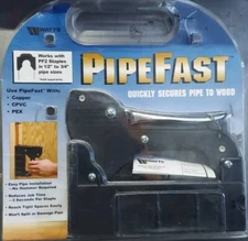 Watts Pipefast PF-1 Quick Secure Pipe To Wood Staple Gun Fits Pipes 1/2"-3/4"