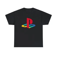 Playstation Classic Logo Black White Gaming T Shirt Tee Clothing Street Fashion