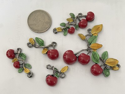 Retro Pendant Charm Findings Pieces For Necklace DIY Metal 5pc Jewelry Making