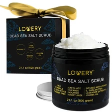 Dead Sea Salt Scrub - Natural Handmade Exfoliating Body Scrub