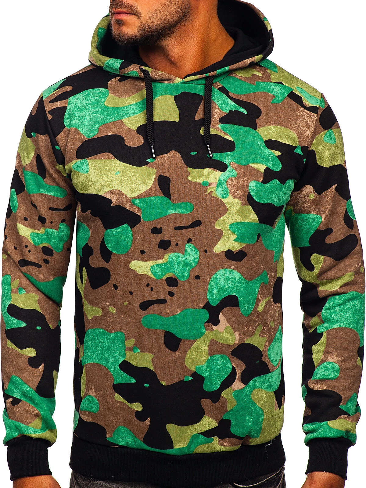 SACAI Felpa pullover pullover felpa con cappuccio sport camo uomo fantasia BOLF