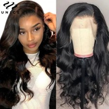 Brazilian Body Wave 13x4" Lace Front Human Hair Wigs for Black Women Pre Plucked