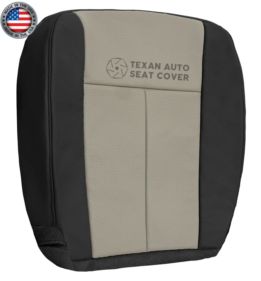 Ford Expedition Eddie Bauer 2009 2010 parte inferior del conductor cubierta de asiento de cuero tostado/negro Foto 2 de 4