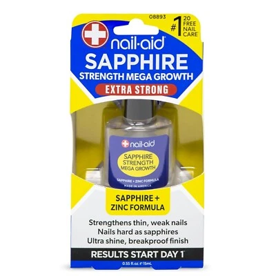 Nail-Aid Sapphire Strength Mega Growth Nail Polish, 0.55 fl oz