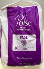 Poise Fresh protection Pads 6, Ultimate Regular 56ct, Free Shipping  
