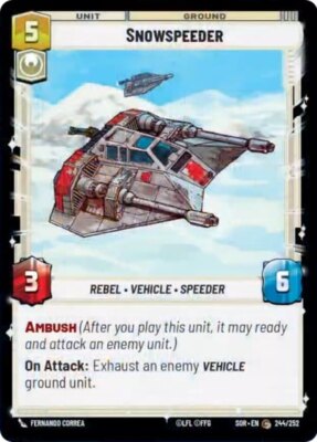 x3 Snowspeeder - Foil C Star Wars Spark of Rebellion M/NM