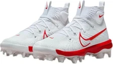 Nike Alpha Huarache NXT MCS White Red Baseball Cleat DJ6519-104 Men’s Size 12