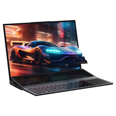 16''+14'' Dual FHD 1080P Screen Intel Core i7-10750H 16G 512G Laptop Windows 11