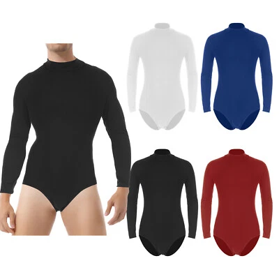 Herren Body Schritt Trikot Einfarbig Unterhemd Knopf Underpant Fitness Dessous - Bild 1 von 4