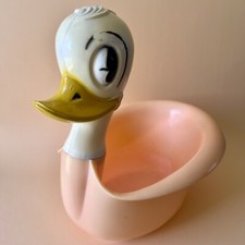 Canard Gilac rose vintage - pot de chambre bébé plastique années 60 kitsch retro