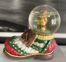 Vintage Rare Small Mini Santa Golfing Snow Water Globe in Golf Shoe NIB New