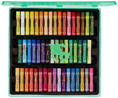 Camlin Kokuyo Camel Oil Pastel with Reusable Plastic Box - 50 Shades