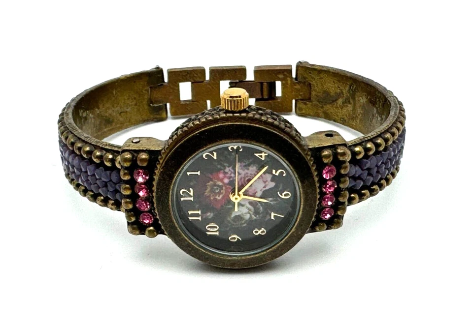 Reloj de Michal Negrin correa de metal con cristales azules #1881# Foto 2 de 4