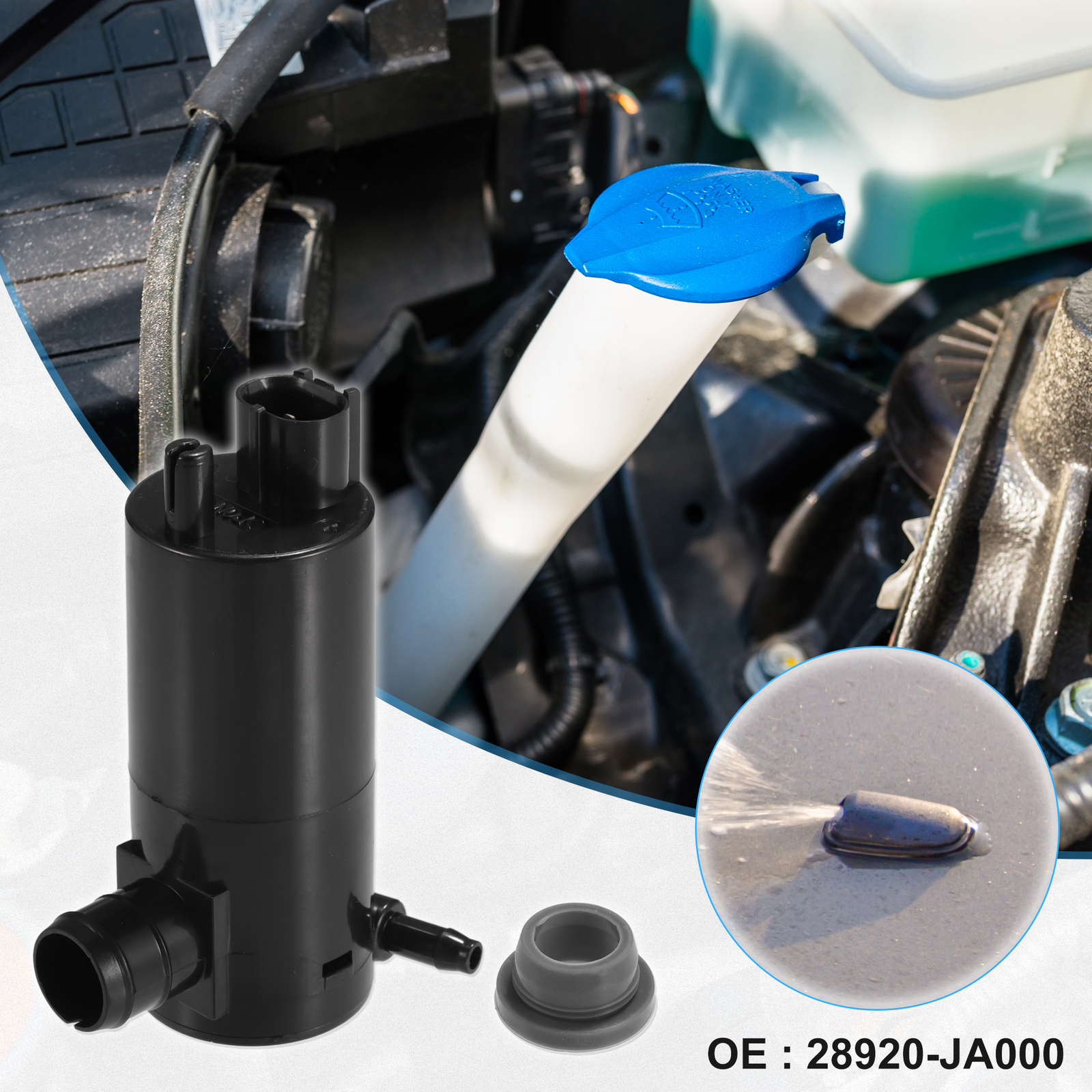 Pompe Lave-glace Pour Nissan Micra III, Note, Primera - Référence 28920AU400, Neuve