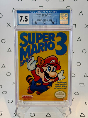 Super Mario Bros. 3 - NES - CGC 7.5 CIB - First Print Left Bros
