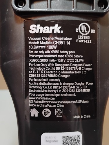 Shark UltraCyclone CH951 Pet Pro Plus 100W Cordless Handheld Vacuum Cleaner - Picture 7 of 15