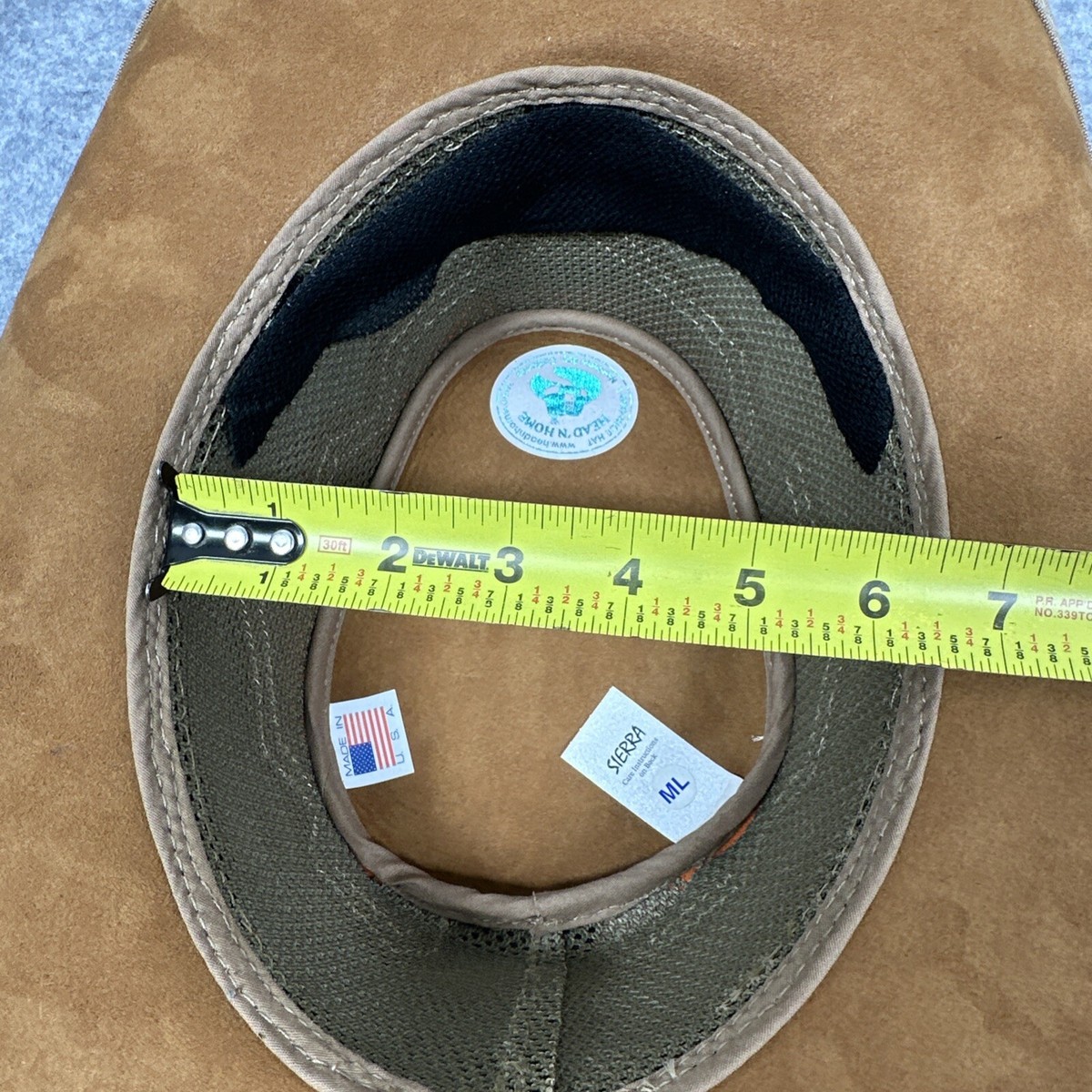 Orange/Brown Suede Cowboy Hat - Size: ML - Head 