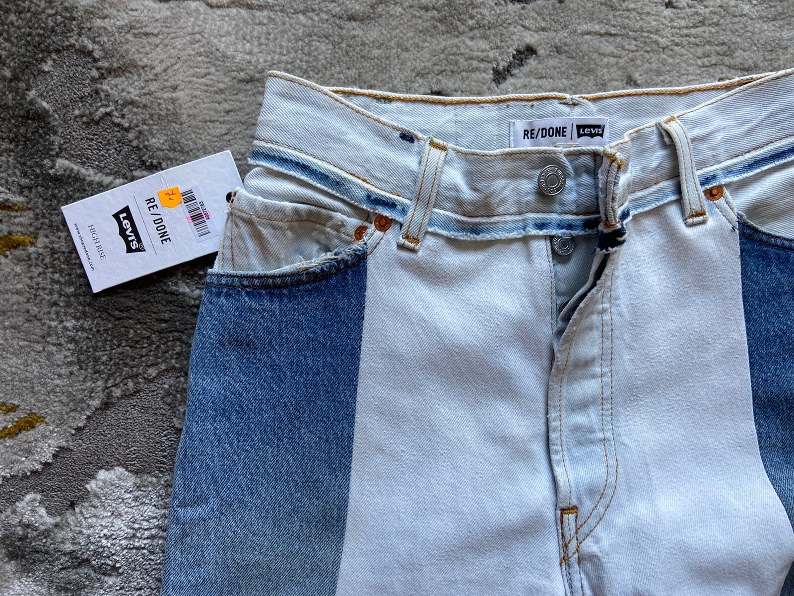 RE/DONE⚡️LEVI'S Patchwork reworked high waisted jeans size 25 redone ...