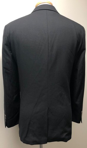 HUGO BOSS HUGO BLACK DARK GRAY MICRO STRIPE WOOL SPORT COAT BLAZER 2 BUTTON 44R - Picture 3 of 12