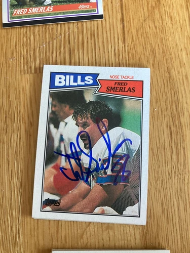 Buffalo Bills Fred Smerlas signed 1987 Topps Card