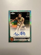 2022-23 Topps Chrome OTE Jaylen Martin Aqua & Red Auto Refractor SP /99