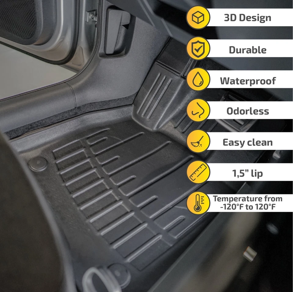 3D Floor Mats For 2010-2014 Toyota Prius XW30 Heavy Duty All Weather Liner Set Foto 3 de 4