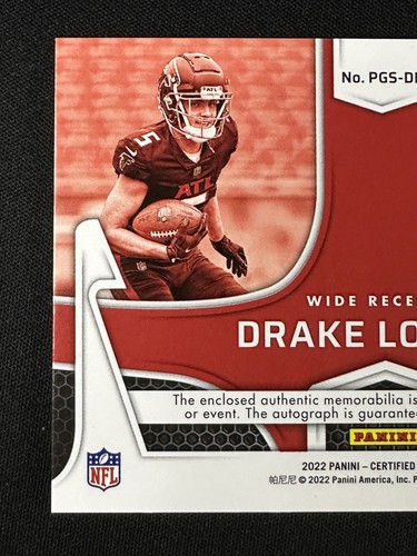 2022 Certified Drake London Piece Of The Game RPA /25 Rookie Auto First #1 1/25 - Picture 9 of 9