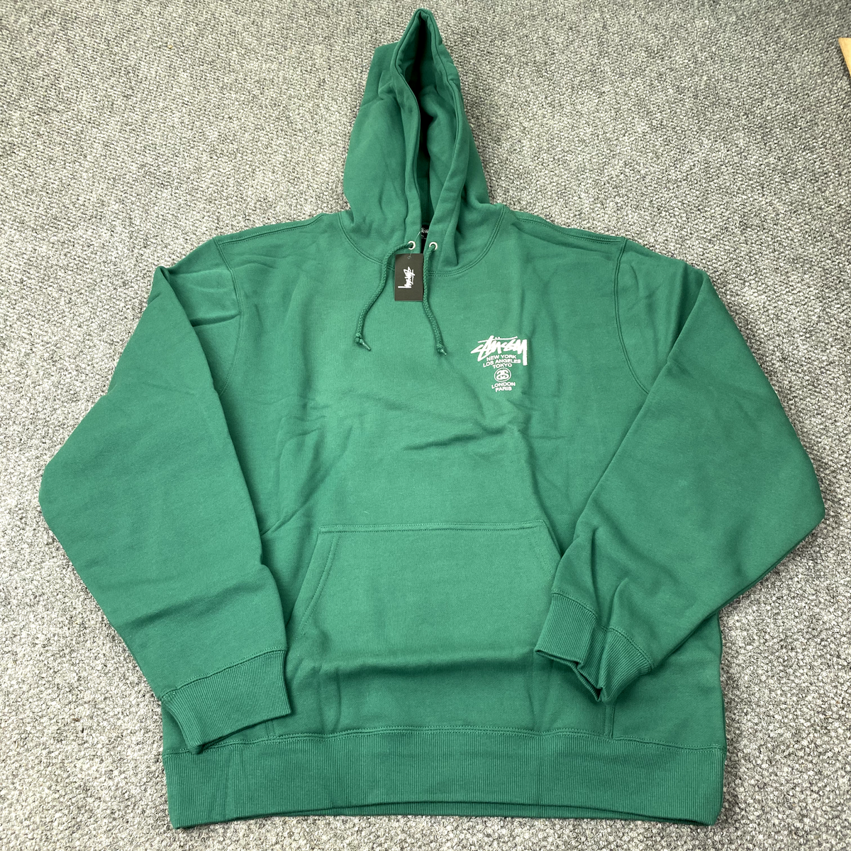 Stussy World Tour Hoodie Mens XL Green Sweatshirt NWT | eBay Stussy World Tour Hoodie Mens XL Green Sweatshirt NWT | eBay