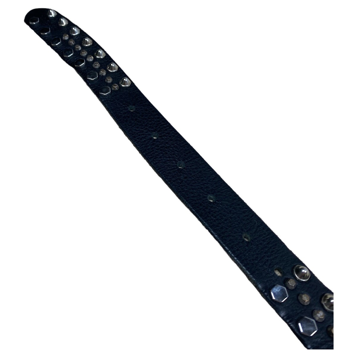 italy製　diesel studs design leather belt Diesel Black Leather Belt With Metal Studs Made in Italy