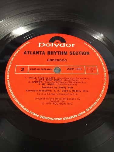 Atlanta Rhythm Section Underdog LP Album Vinyl Record 2391398 A1/B1 Rock 70’s - Picture 8 of 9
