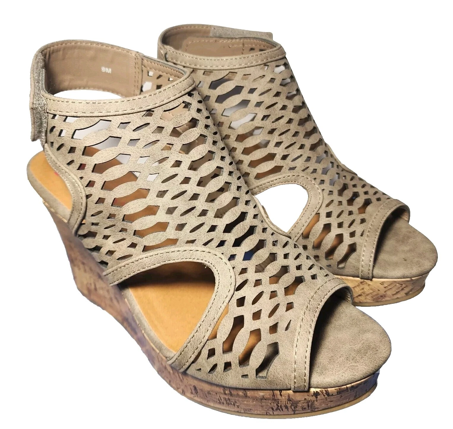 Sandalias de tacón de cuña para mujer